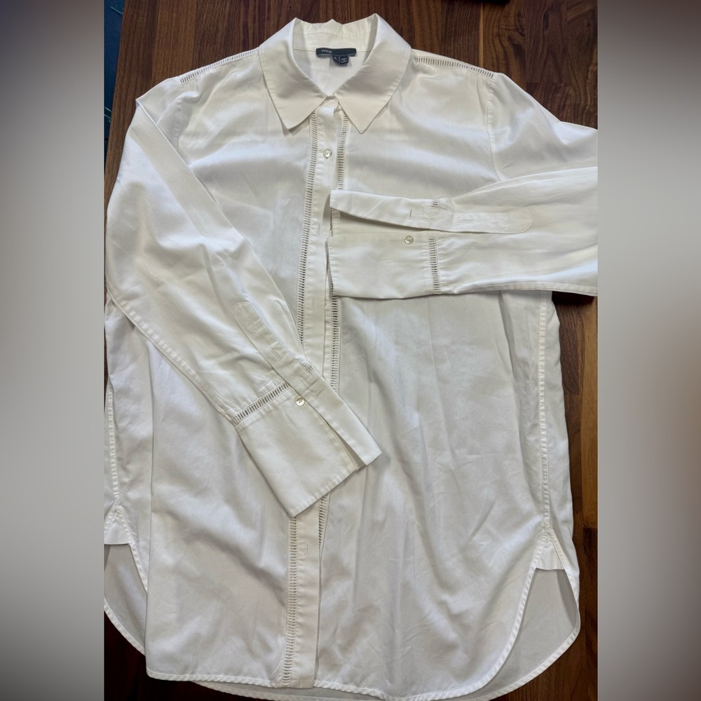 Vince White Button-Down Shirt